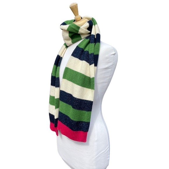 Ted Baker Striped Blue/Green/White/Pink Scarf - Picture 12 of 12